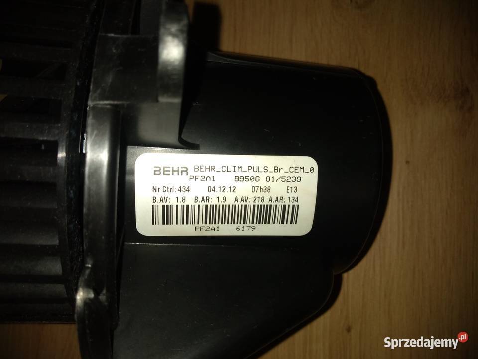 Wentylator wnętrza BEHR Citroen C4 0410r Nowy osobowe lubelskie Lublin sprzedam
