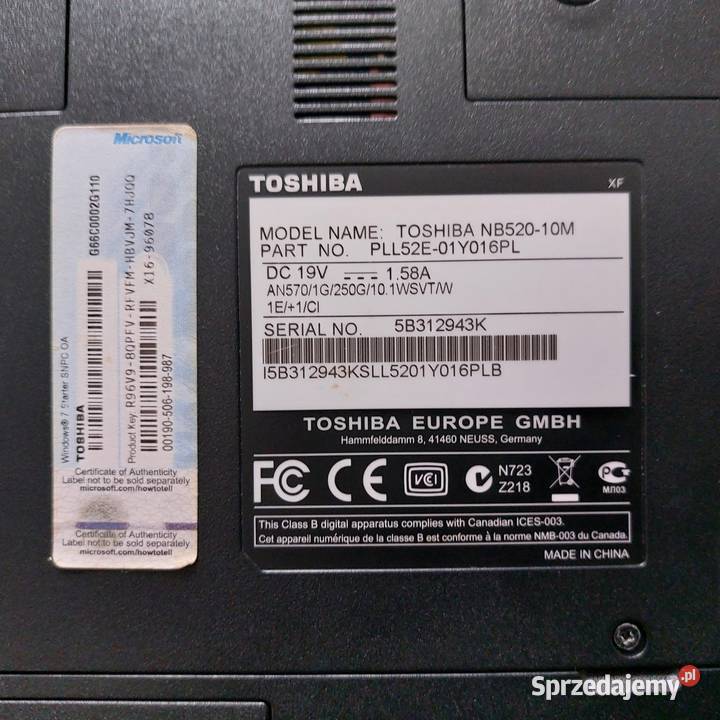 Netbok Toshiba Skierniewice