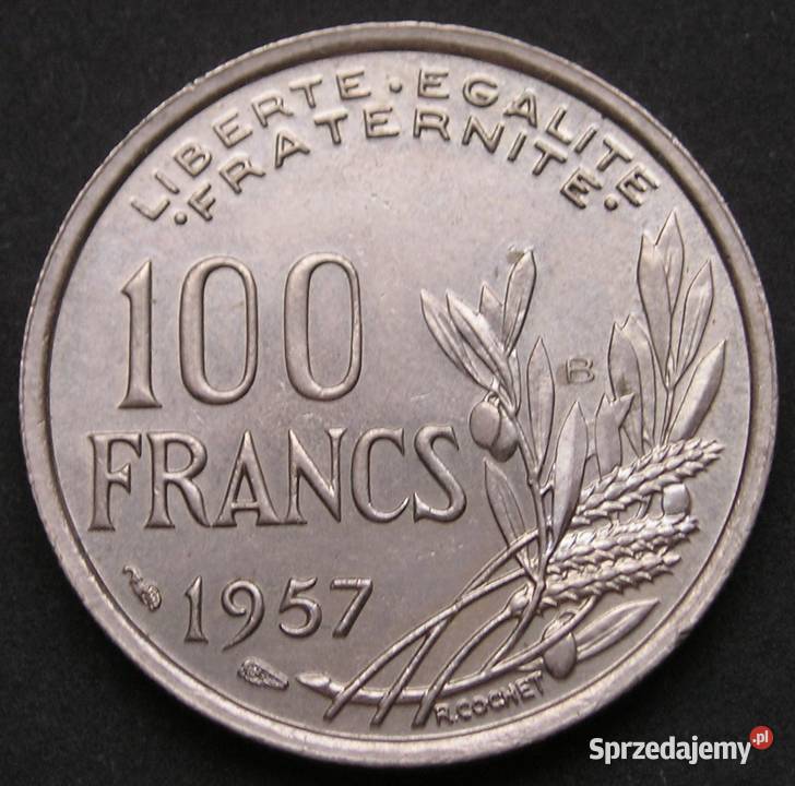 Francja 100 franków 1957 STAN 12 Łódź