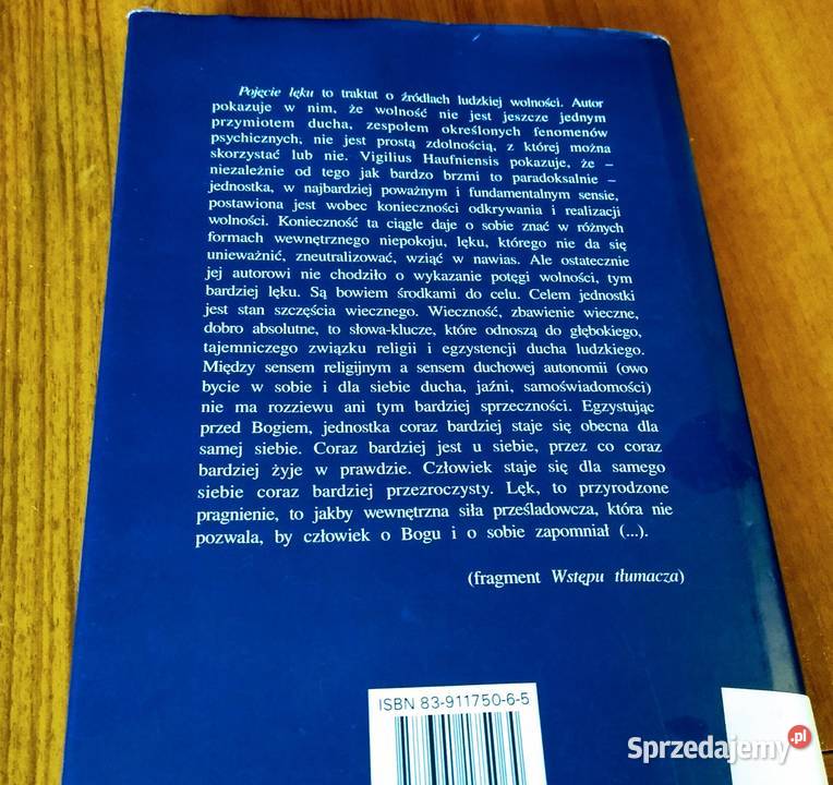 Pojęcie lęku proste rozważania o charakterze sprzedam