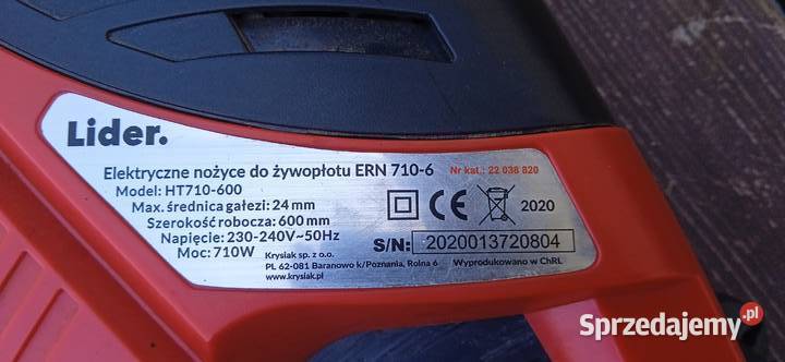 Nożyce do żywopłotu elektryczne uszkodzone Andrychów sprzedam