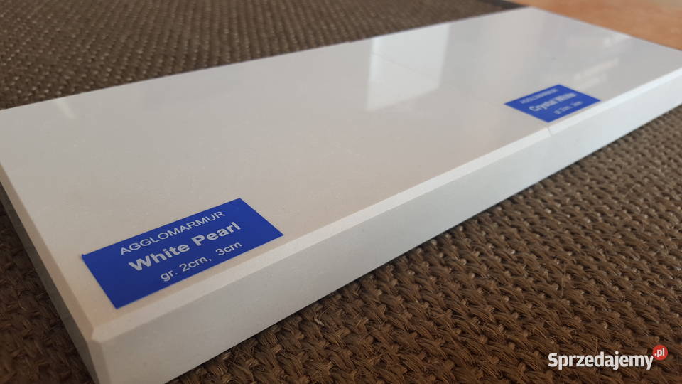 Parapety agglomarmur White Pearl konglomerat Łomża