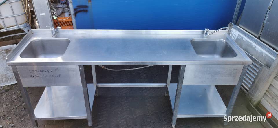 Zlew 2 komorowy 220x60x85 kom 40x40x25 Krotoszyn