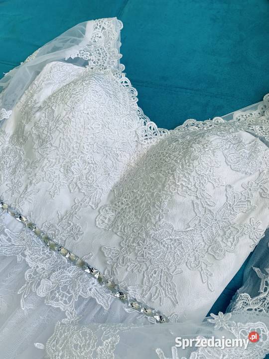 Suknia ślubna liniaA rękawy 36 S 38 M 40 44 48 Damska dolnośląskie Jelenia Góra