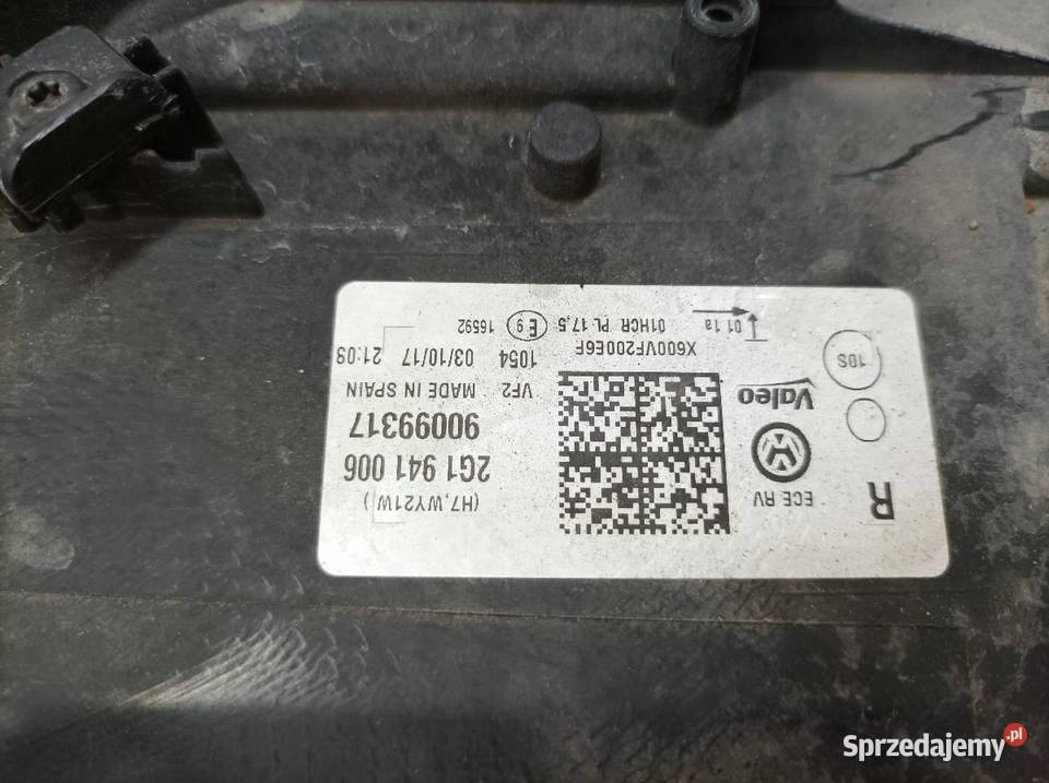 LAMPA PRZÓD PRAWA EU 2G1941006 VW Volkswagen