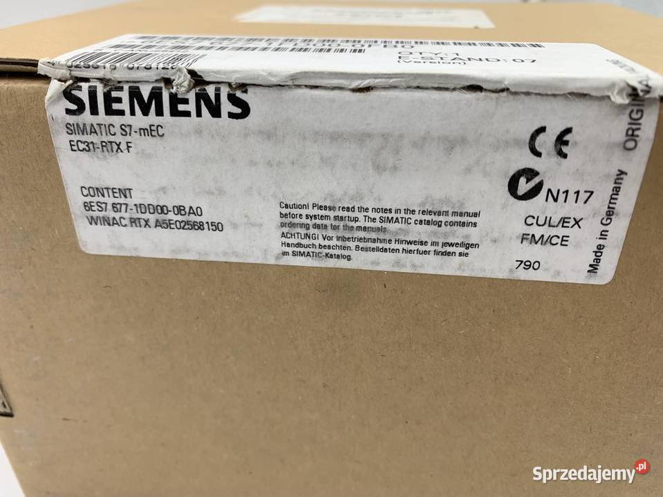 Siemens 6ES7 6771DD000BA0 Simatic S7mEC Warszawa