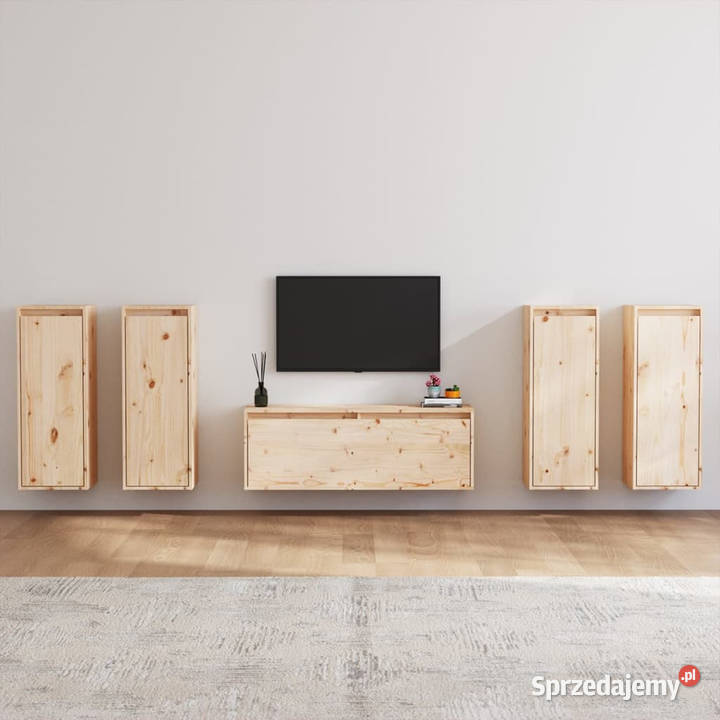 Szafki pod TV 5 lite drewno sosnowe WM3100214 mazowieckie Warszawa sprzedam