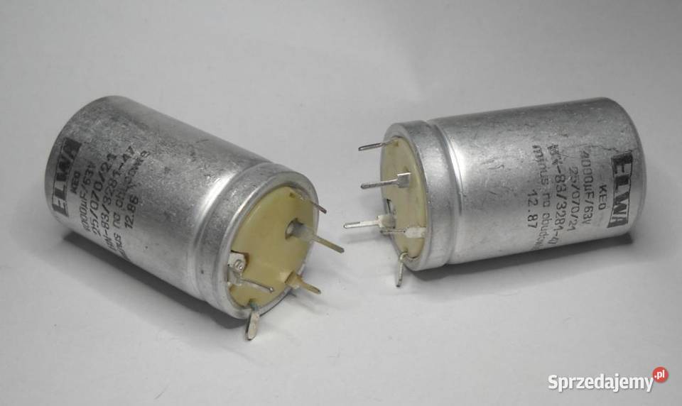 Kondensator 1000uF 63V KEO Unitra ELWA Radmor Gdańsk