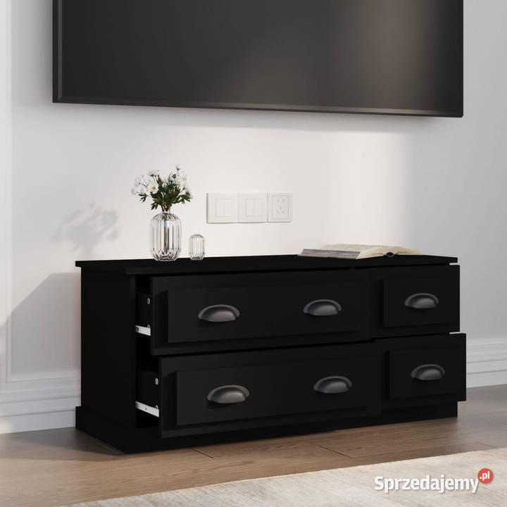Szafka pod TV czarna 100x355x45 materiał mazowieckie Warszawa