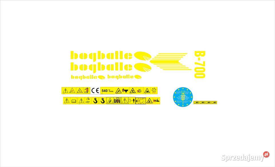 Naklejki Bogballe B 700 mocny klej odporne Pleszew
