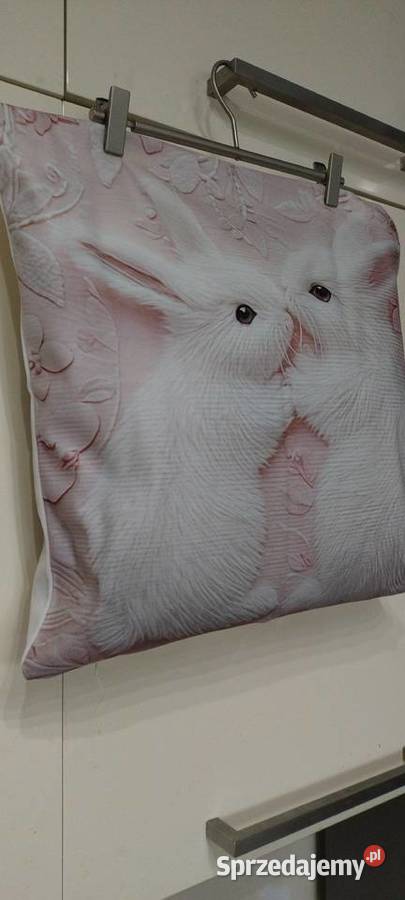 Poduszka świąteczna dwa zajączki lubelskie