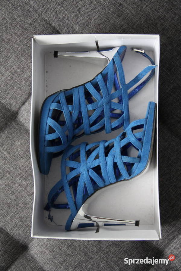 Catwalk 40 niebieskie sandałki na szpilce śląskie Chorzów