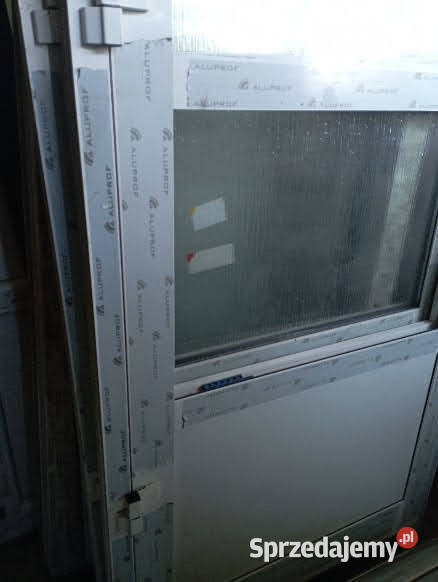 Drzwi aluminiowe zewnetrzne szare Grodzisko sprzedam