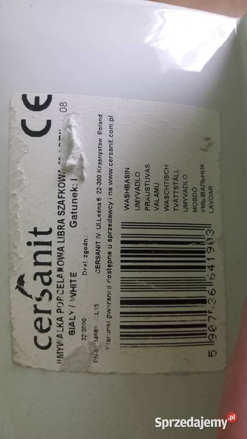 Sprzedam umywalkę Cersanit szafkowa Wykończenie Sosnowiec