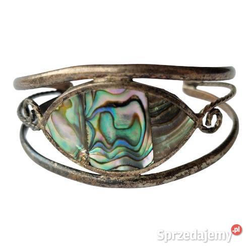 VINTAGE MEXICO BRANSOLETKA MACICA PERŁOWA PAUA Częstochowa