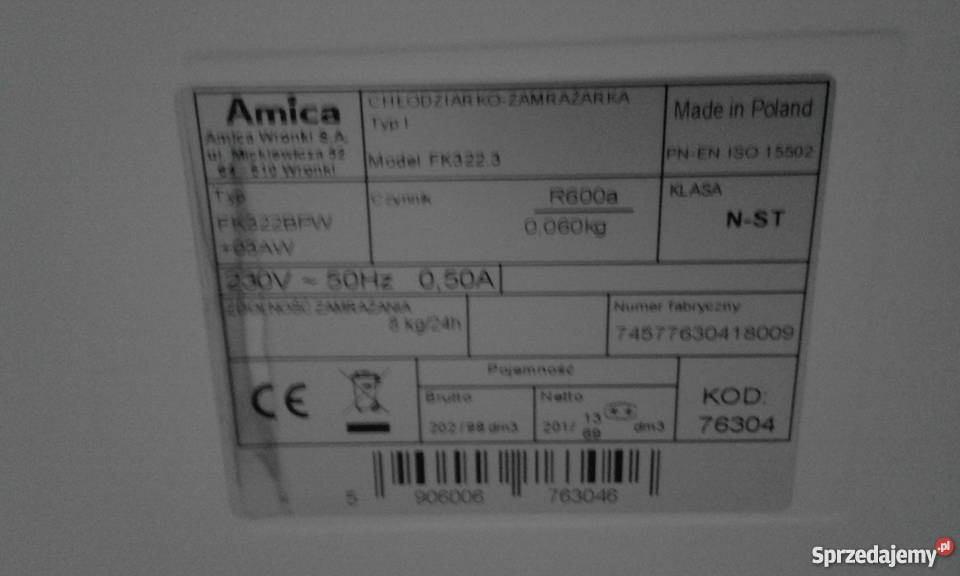 Elektronika z Amici Lodówki i zamrażarki śląskie Sosnowiec