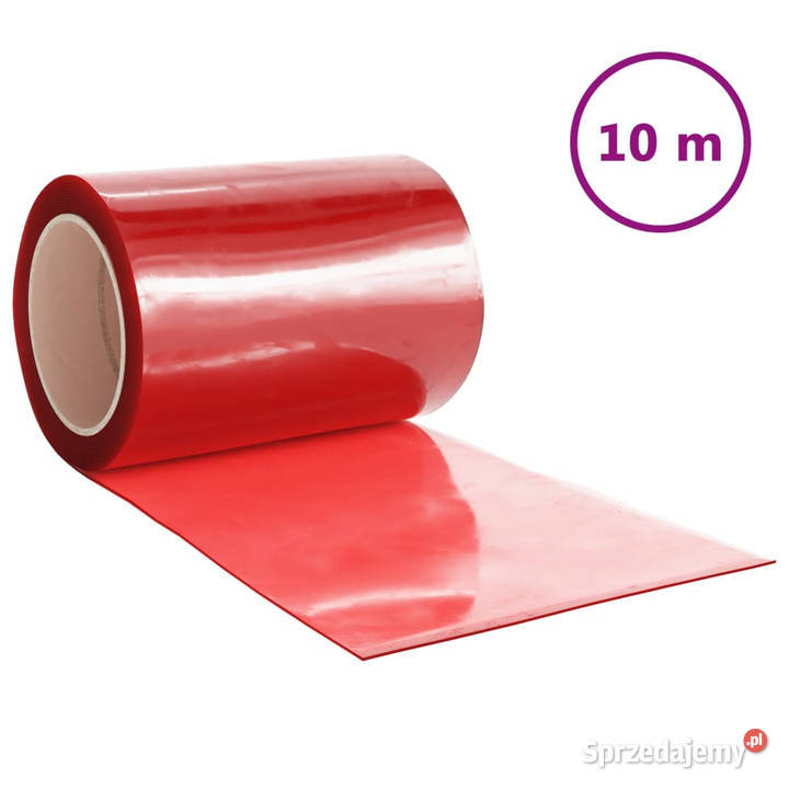 Kurtyna paskowa czerwona 300 mm x 26 mm 10 m PVC mazowieckie Warszawa