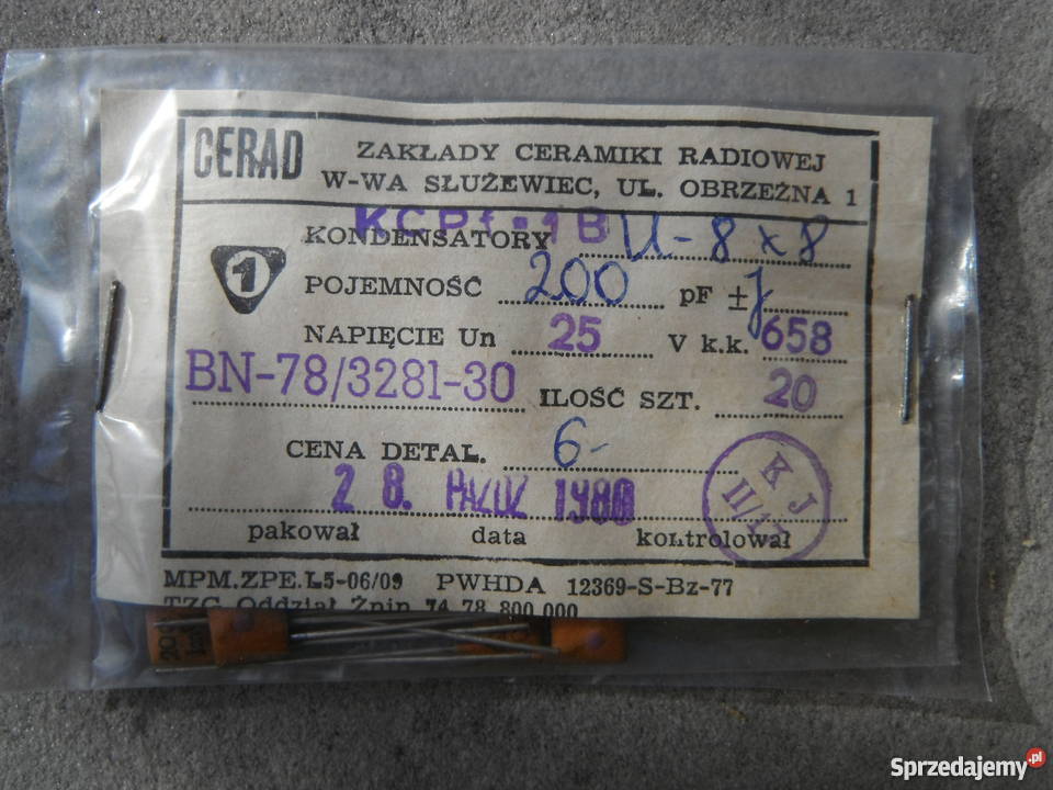Kondensator CERAD radiowe KCP KCR KFP KFPf KCPf