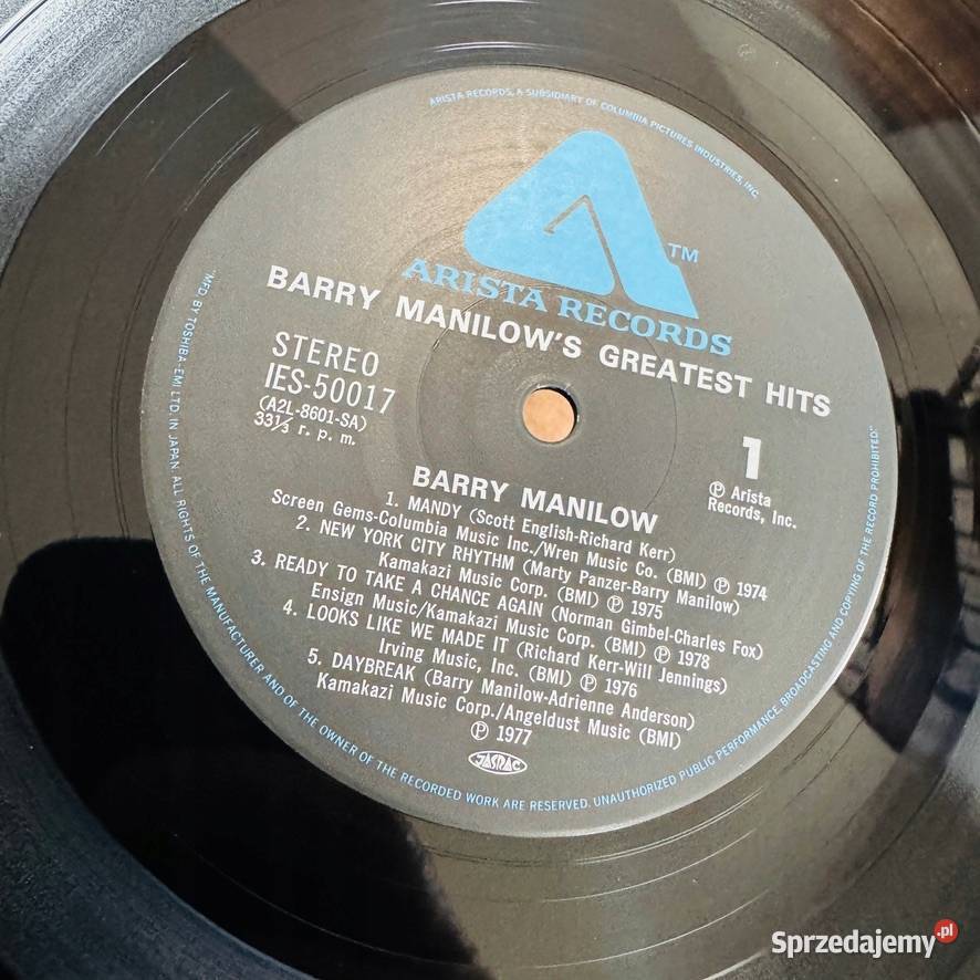 Barry Manilow Greatest Hits NMEX Japan Obi 2 LP Gdańsk
