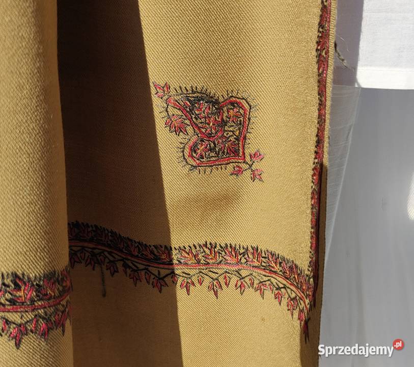 Szal orientalny indyjski haftowany haft paisley Szczecin