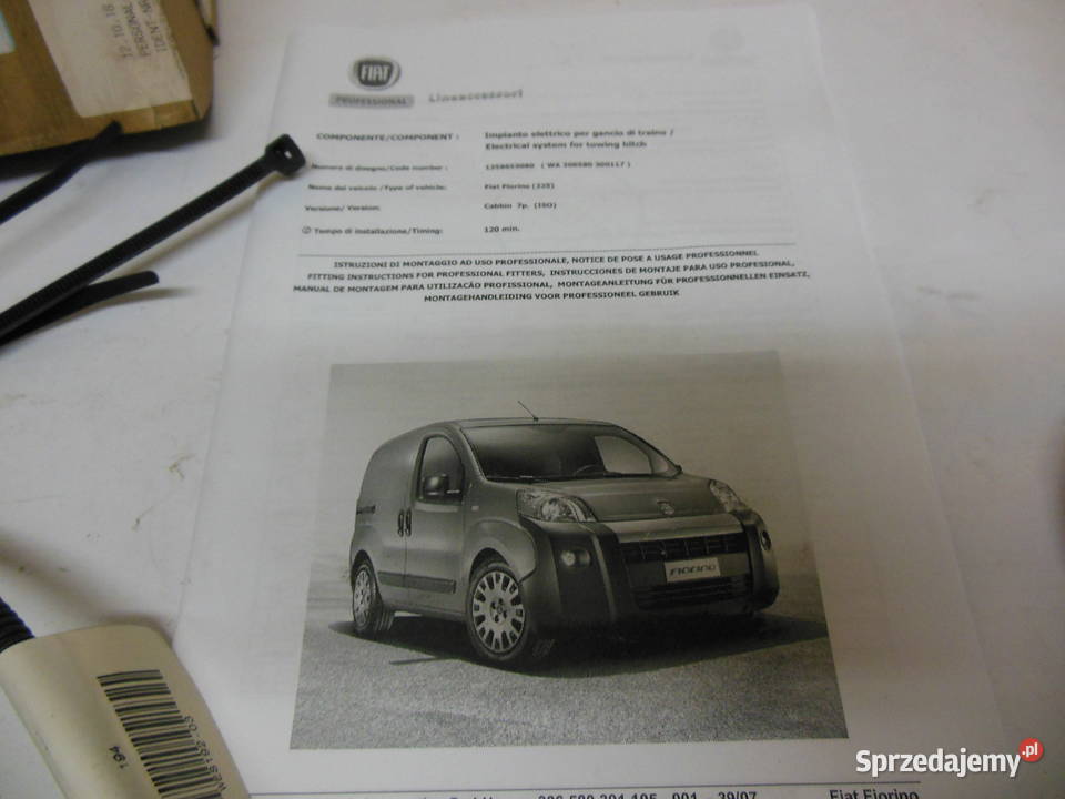 instalacja haka holowniczego fiat fiorino qubo osobowe