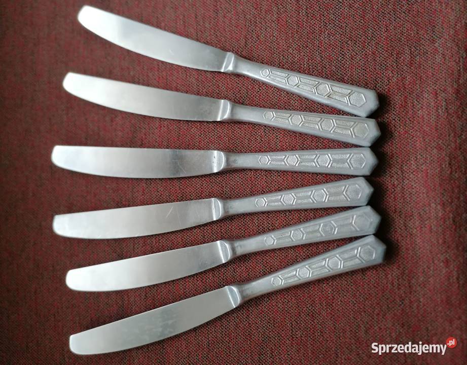 Rosyjskie noże obiadowe nierdzewne z PRLu Pozostałe Łódź