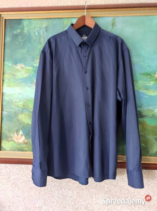 3XL męska koszula jedwabna satynowa śliska Odzież codzienna Kielce