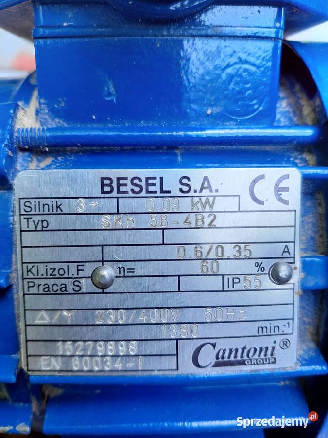 Silnik Besel SKh564B2 009kW1380obr z przekładnią Poznań