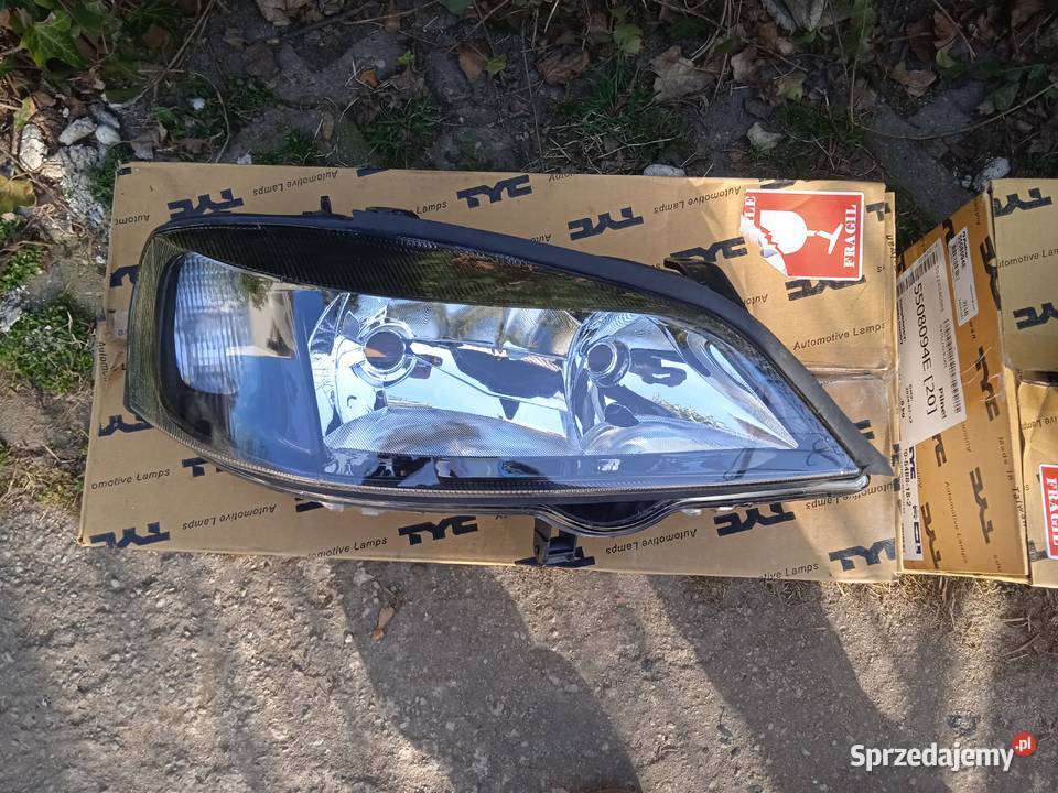 Reflektory Opel Astra G II czarne komplet Tarnowskie Góry