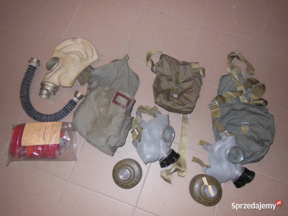 Maska Gazowa Przeciwgazowa PRL LWP 3 sztuki świętokrzyskie Kielce