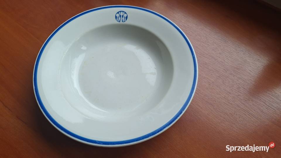 Stary talerz PRL bar mleczny itp głęboki Lubiana Legionowo