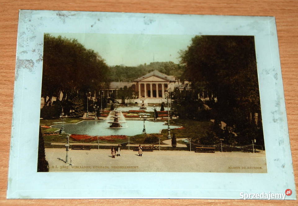 kurhaus wiesbaden zdjęcie pod szkłem około 1900 Warszawa