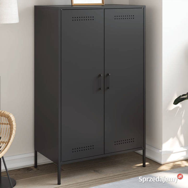 Szafka czarna 68x39x113 stal WM842964 Warszawa