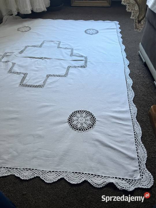 Obrus szydełkowy ręcznie robiony rękodzieło Zabrze