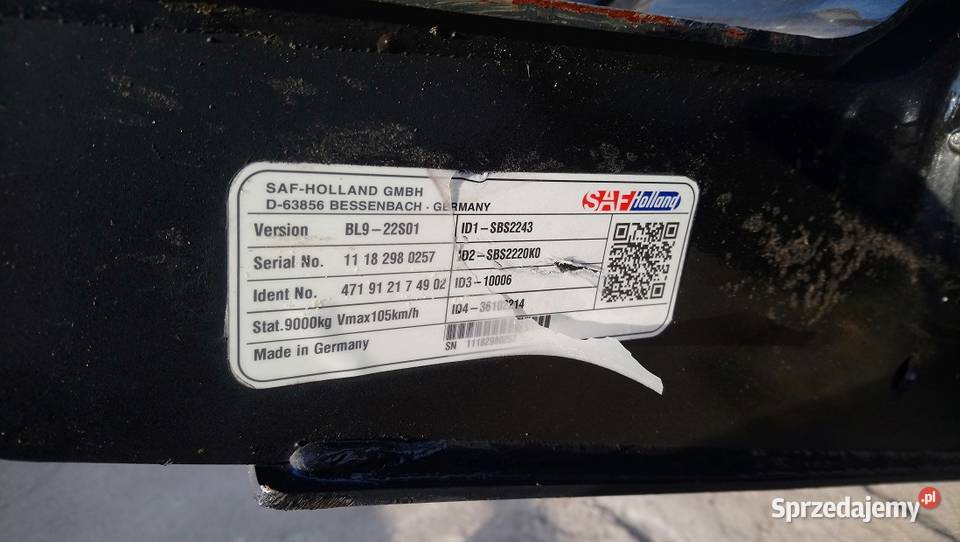 SAF OŚ SKRĘTNA HAMULCE TARCZOWE Siedlce sprzedam