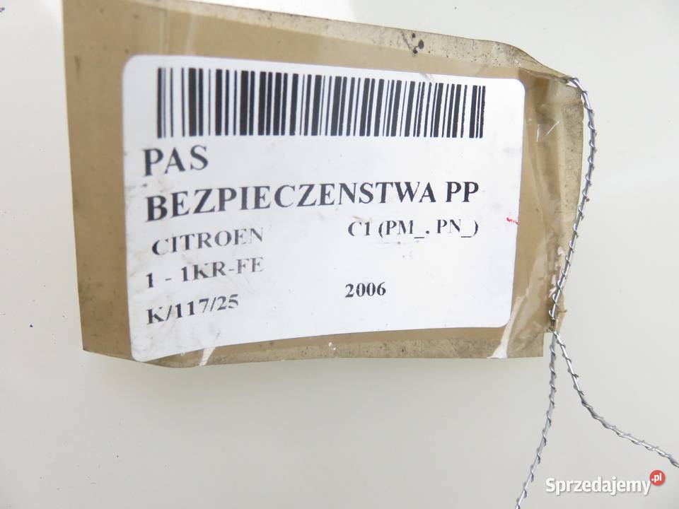PAS PRAWY PRZEDNI CITROEN C1 PM PN L153004 małopolskie