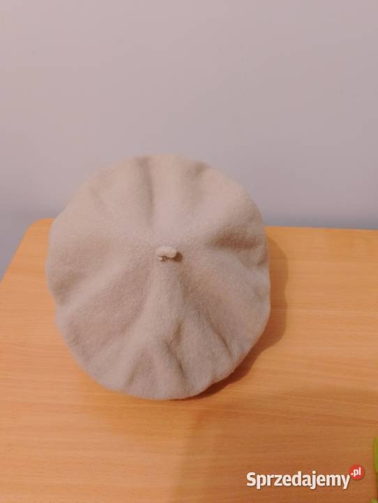 BERET szary z antenką nakrycie głowy vintage Złotniki