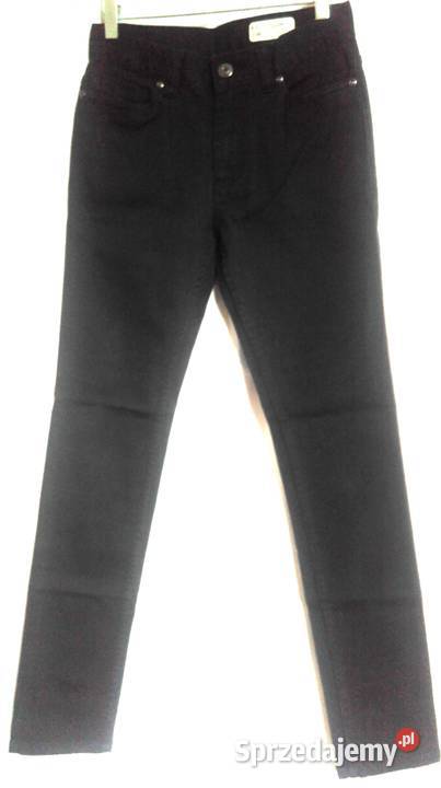 Spodnie czarne Jeans gruby Damskie SKINNY r 3638 Spodnie Białystok