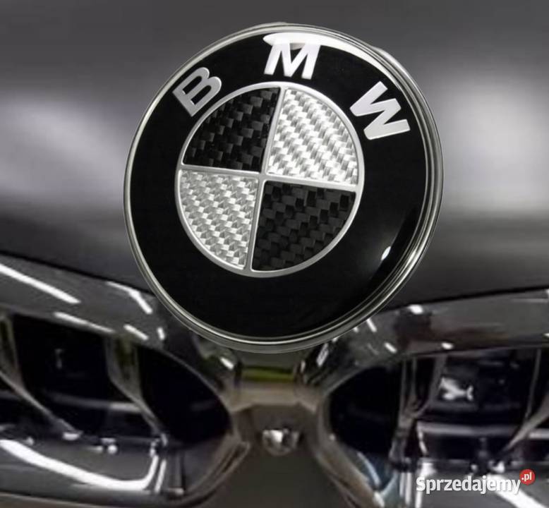 Znaczek Emblemat Logo Carbon Czarny 82mm do BMW Poznań