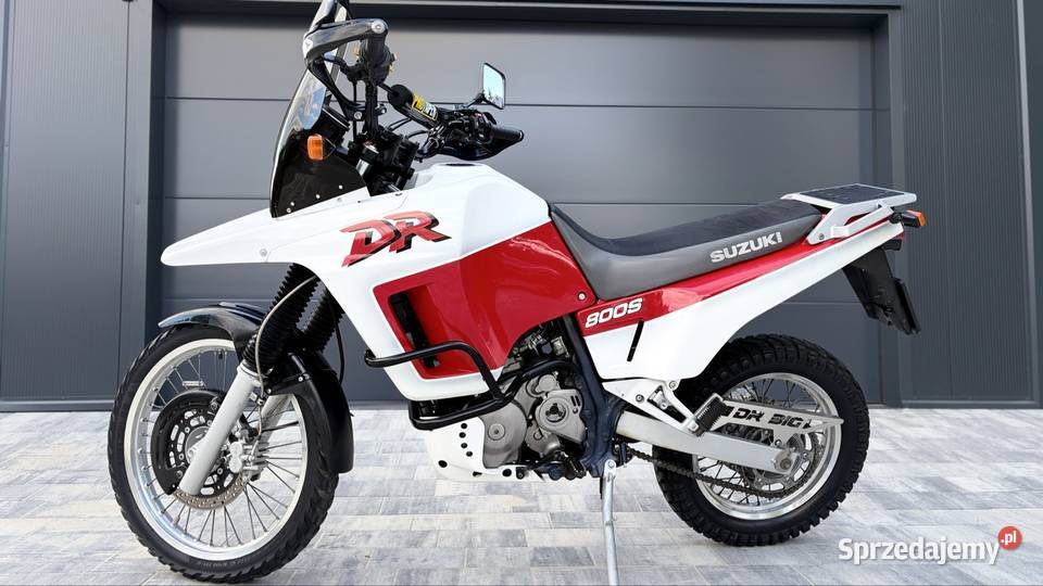Suzuki DR 800 S Big Pancerny jednocylindrowiec czerwony Poznań