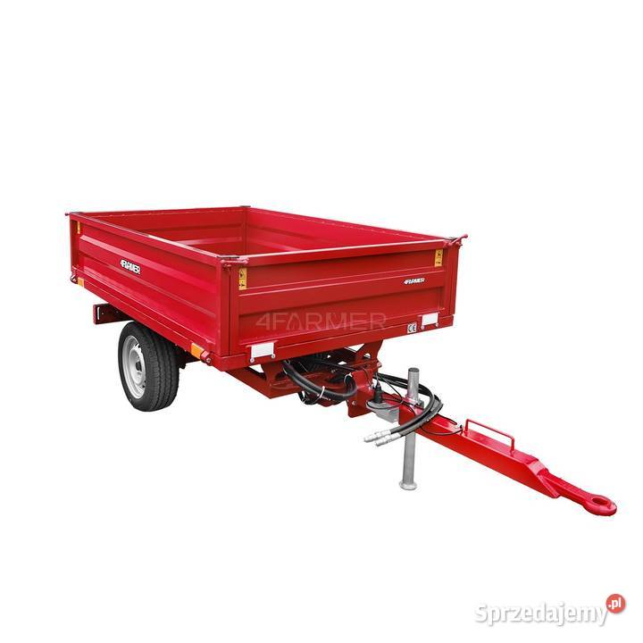 Przyczepa rolnicza jednoosiowa 15T z kiprem nieuszkodzony