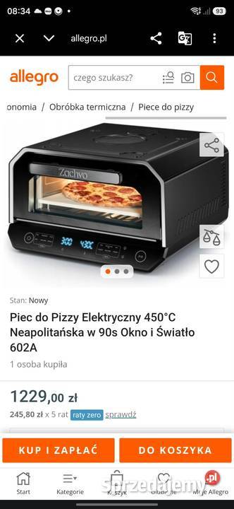 piec do pizzy marki Zachvo Kuchenki i piekarniki Nieczajna Górna