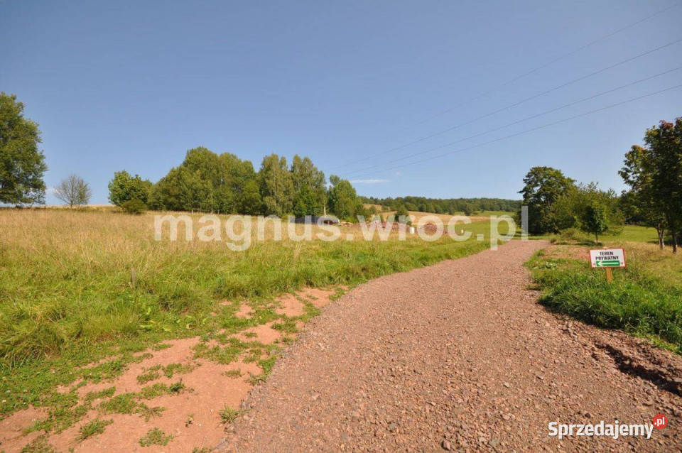 Widokowa działka budowlana na lekkim stoku 0m Głuszyca