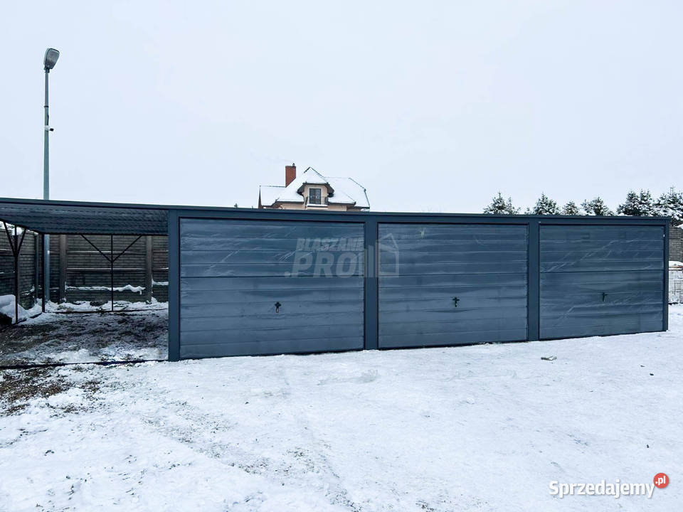 Garaż Blaszany 9x6 wiata 3x6 3x Brama uchylna pomorskie Malbork