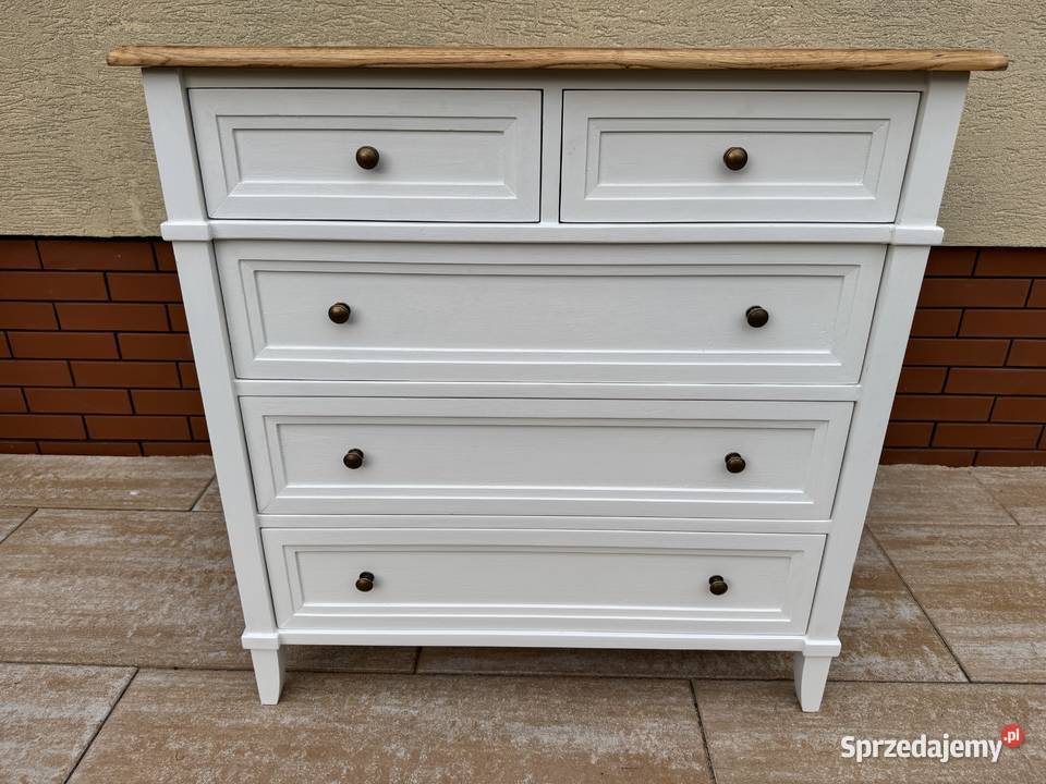 Komoda z szufladami biała szafka Sulbiny