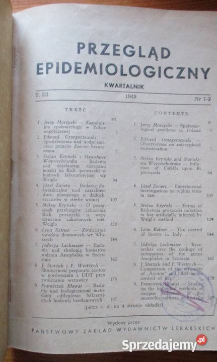 Przegląd Epidemiologiczny kwartalnik rocznik sprzedam