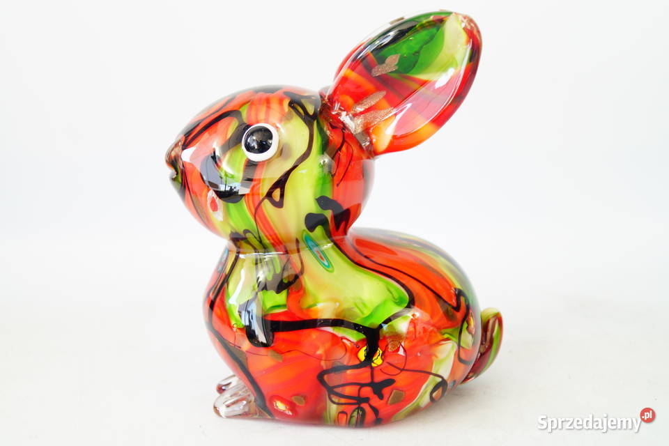 Figura szklana figura Murano style ZAJĄC Gizałki