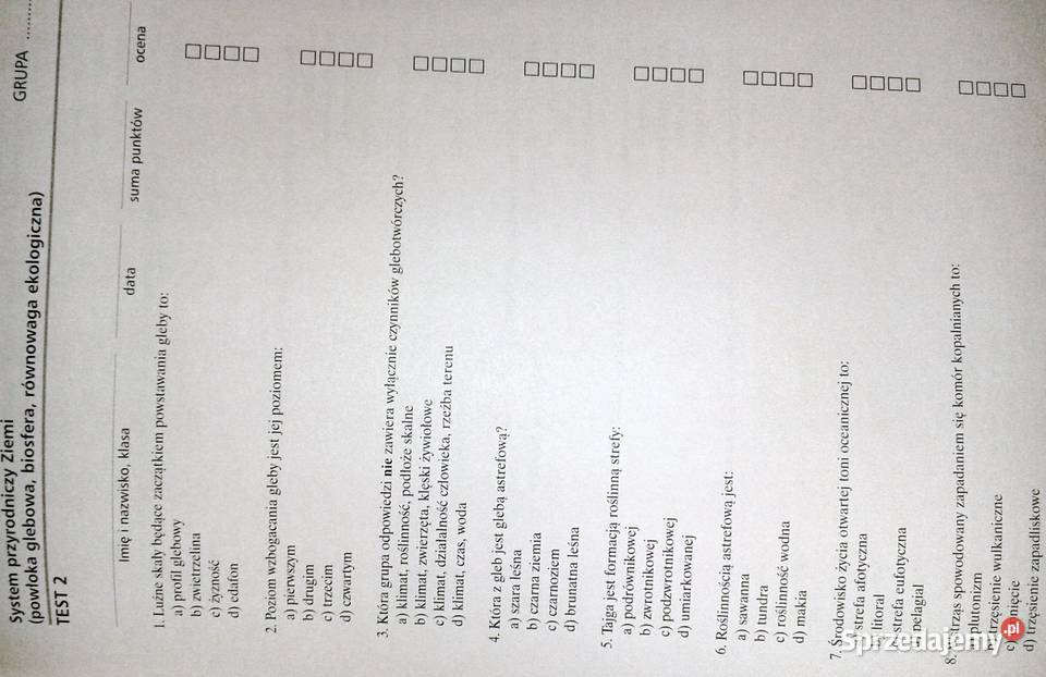 Geografia 1 Testy sprawdzające Krzysztof Chełm