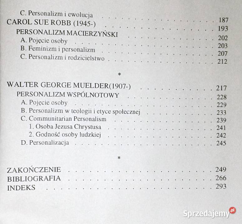 Personalizm amerykański Bogumił Gacka Chełm sprzedam