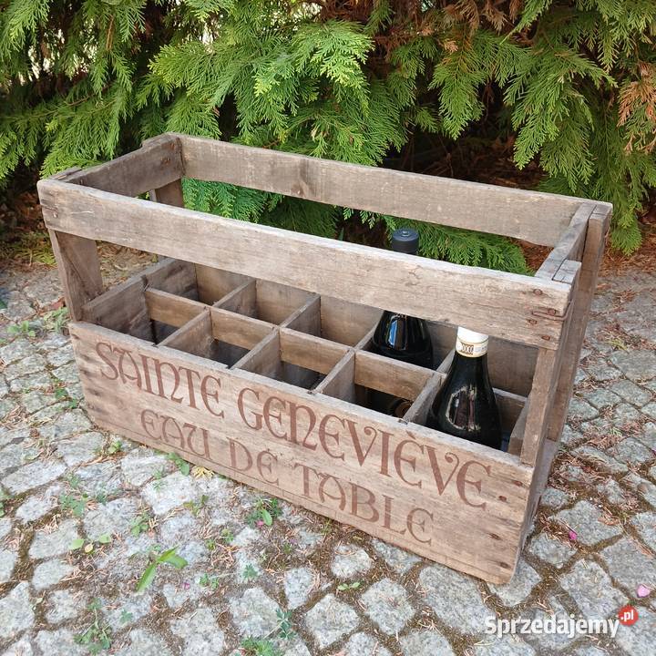 Stojak na wino stara francuska drewniana Warszawa